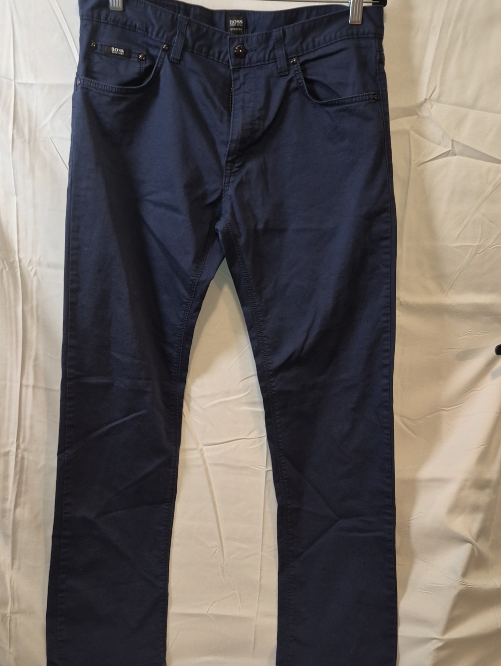 Boss Slim Straight Jeans in Navy